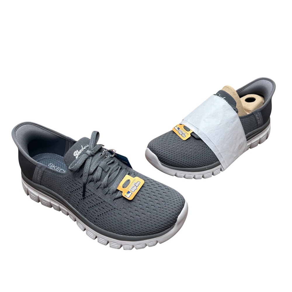 Skechers Women's Gray Knit Slip-On Sneakers